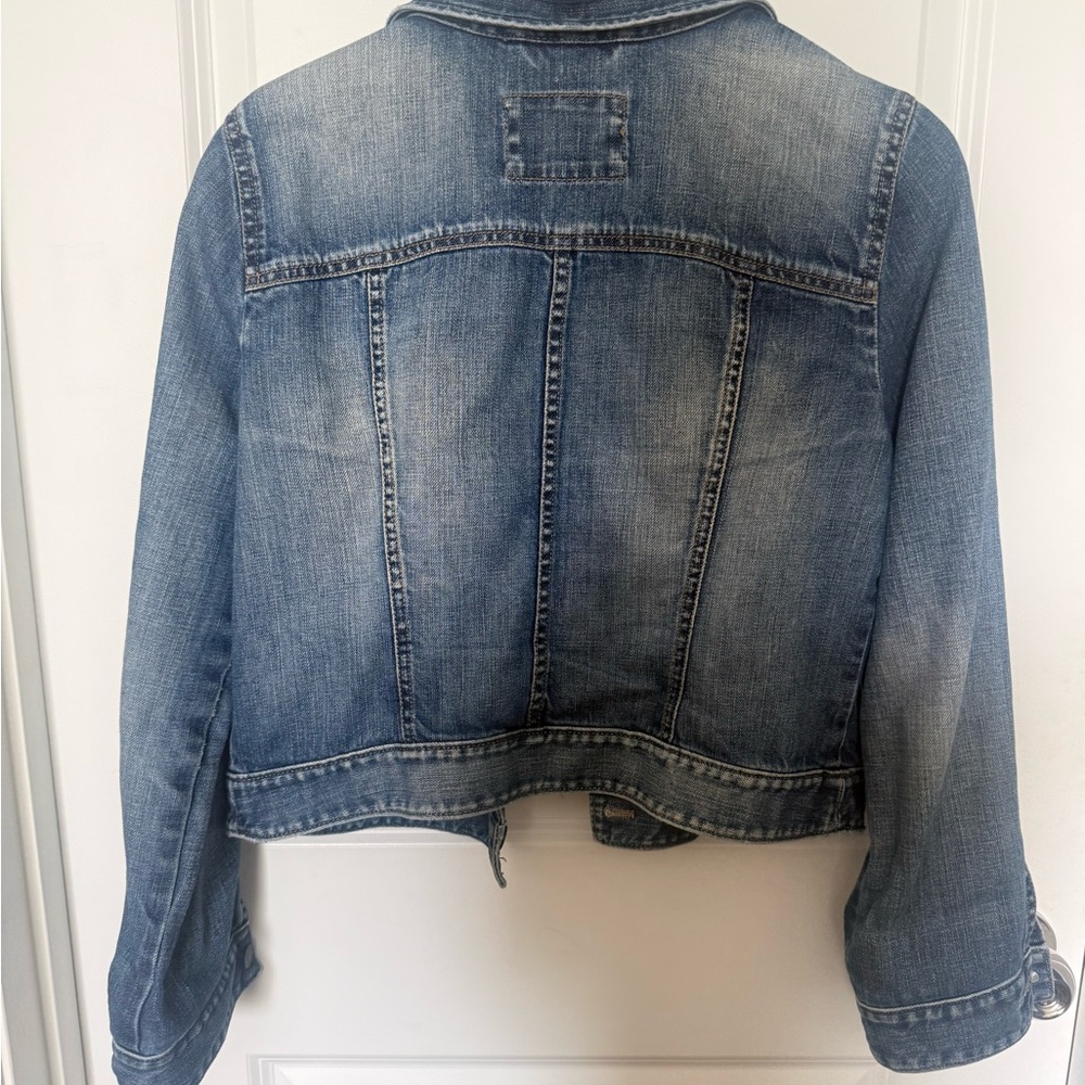 LOFT Light Blue Washed Denim Jacket - Picture 3 of 4